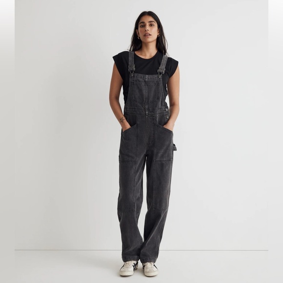 Madewell Denim Oversized Carpenter Overalls in Hartwell Wash - Picture 1 of 6